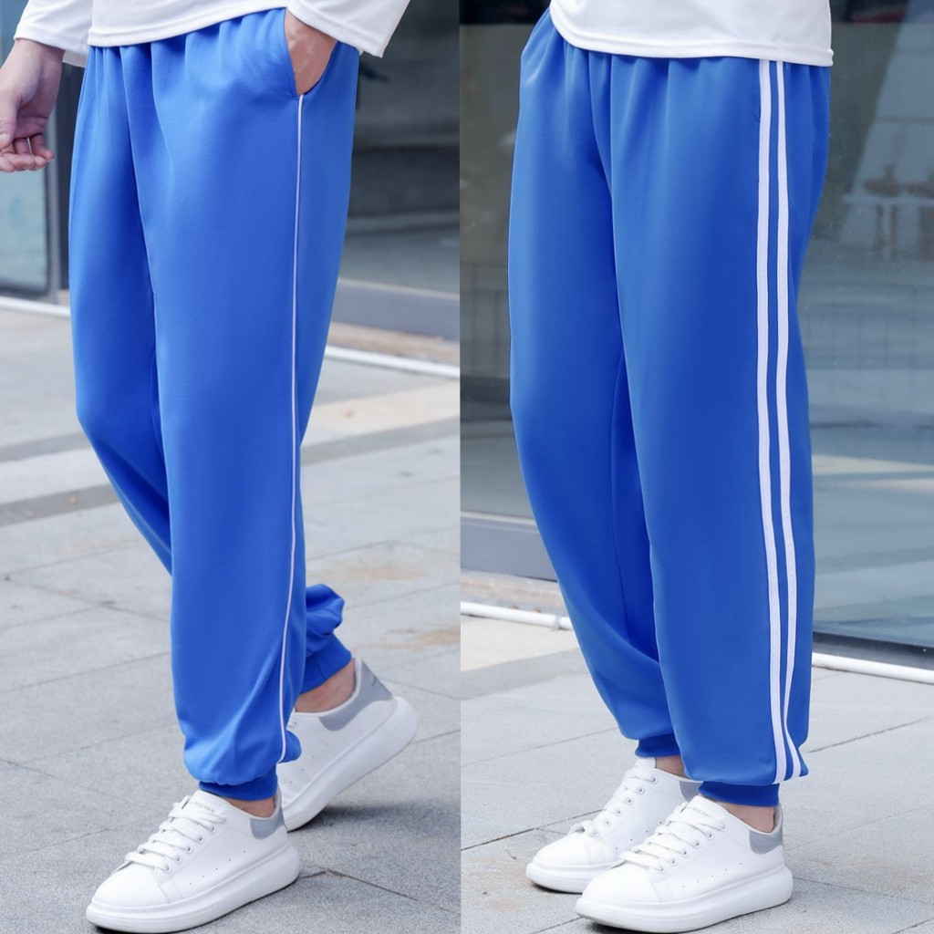 夏季校服裤子一条杠束脚初中高中小学生运动裤男女两道杠蓝色校裤,运动服/休闲服装,运动长裤,淘宝优惠券,粉丝福利购,淘宝优惠卷