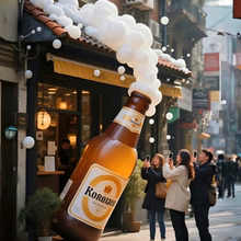 充气啤酒气模定制啤酒瓶模型气模啤酒节活动美陈装饰道具发光气膜