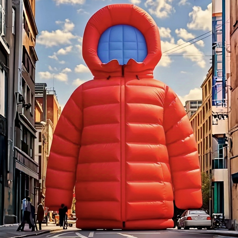 定制网红充气巨型羽绒服创意造型气模大型商场氛围场景布置装饰