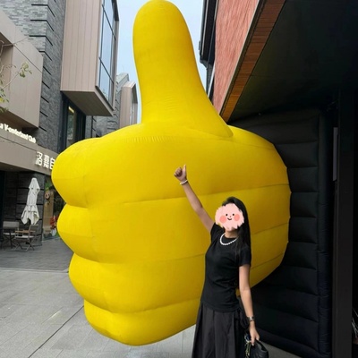 定制PVC闭气网红ins风创意手势棒气模户外广告引流打卡商场美陈