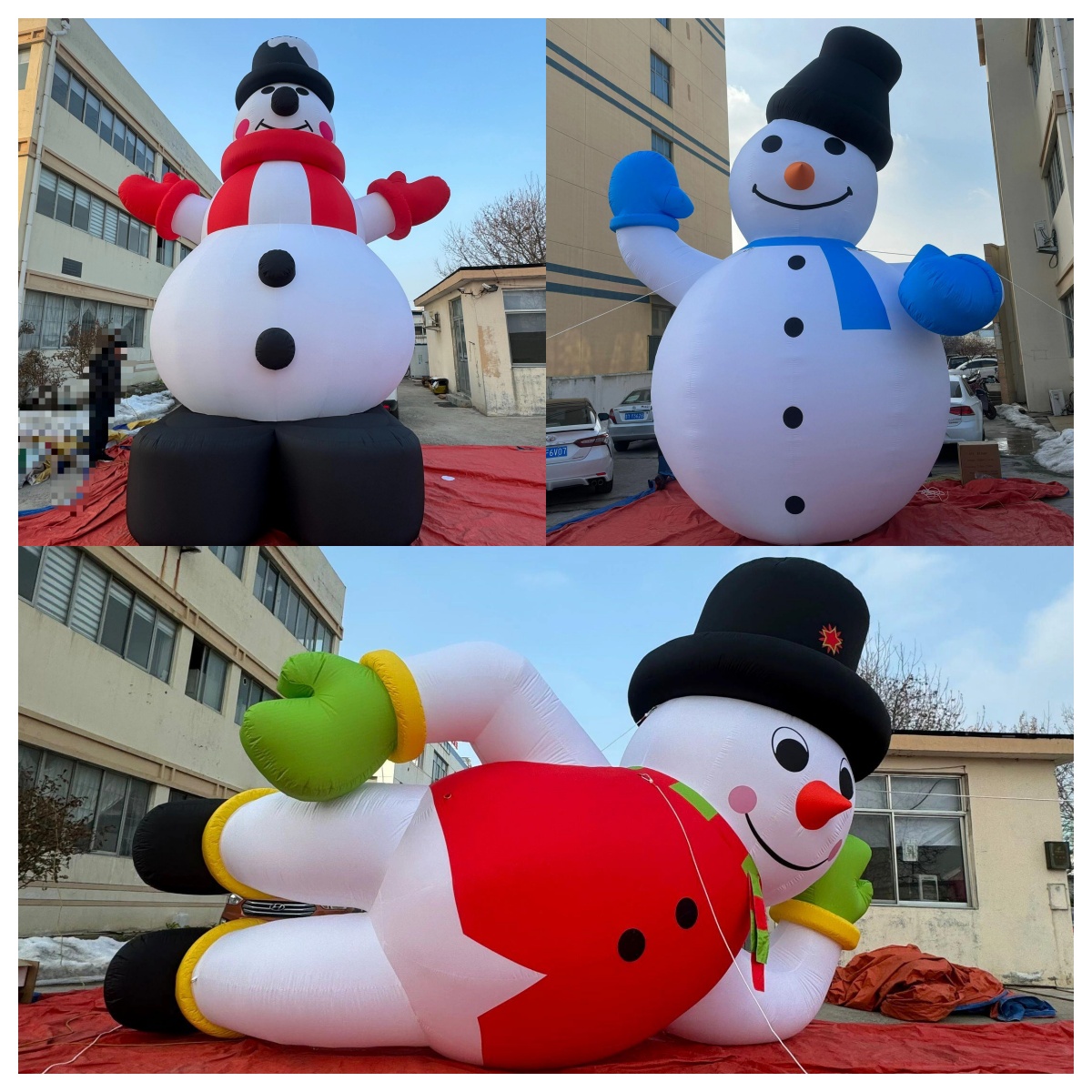 定制充气创意雪人气模玩偶吉祥物模型商场圣诞活动装饰户外引流