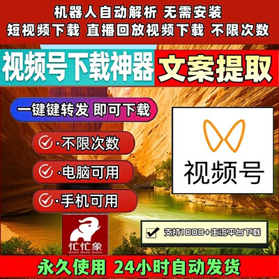 蝴蝶视频号下载工具万能嗅探视频下载神器Win系统1对1服务pad系统