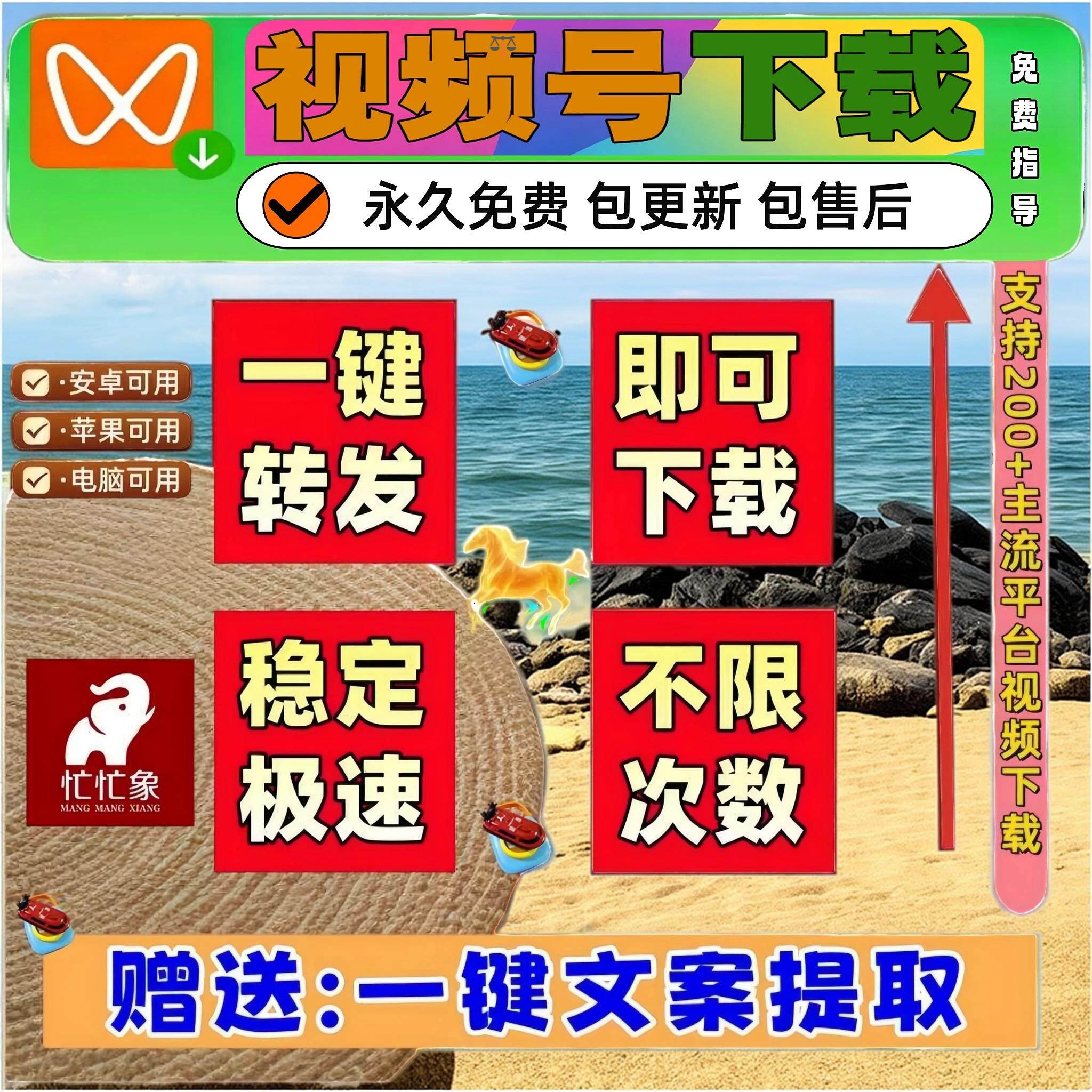 视频号下载直播回放会员去水印软件电脑网页抖音水印B站小红书图片