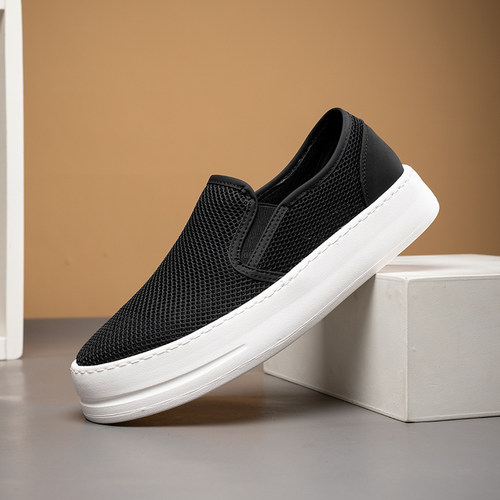 帕达索新款透气百搭厚底懒人鞋