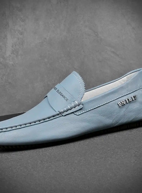 帕达索男鞋新款百搭透气一脚蹬休闲皮鞋英伦潮流懒人豆豆鞋200550