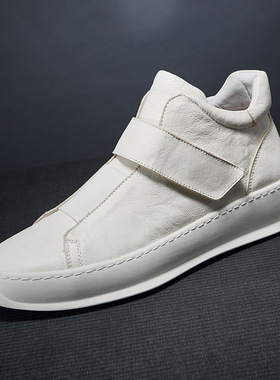 帕达索男鞋冬季韩版潮流高帮板鞋男时尚英伦风真皮休闲鞋PB81022