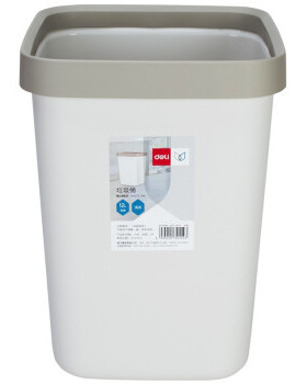 Deli/得力垃圾桶18821 厨房办公室家用大号创意垃圾箱 12L颜色随