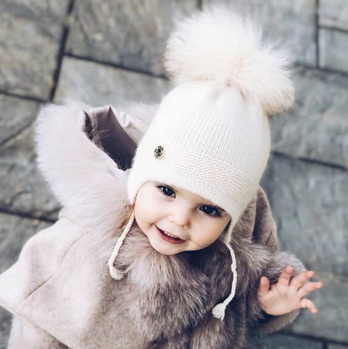 3-12个月秋冬ins兔绒婴儿帽子
