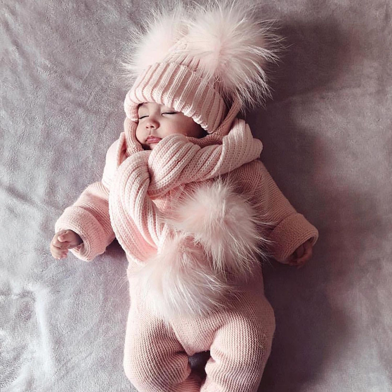 女宝婴儿秋冬帽可爱男童秋季针织