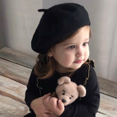 Noah Ellie儿童贝雷帽潮秋冬可爱时尚 南瓜帽男女童羊毛呢画家帽子