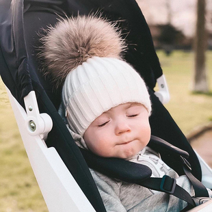 婴儿帽子女可爱超萌3 12个月秋冬新生儿童宝宝兔绒毛线针织帽保暖