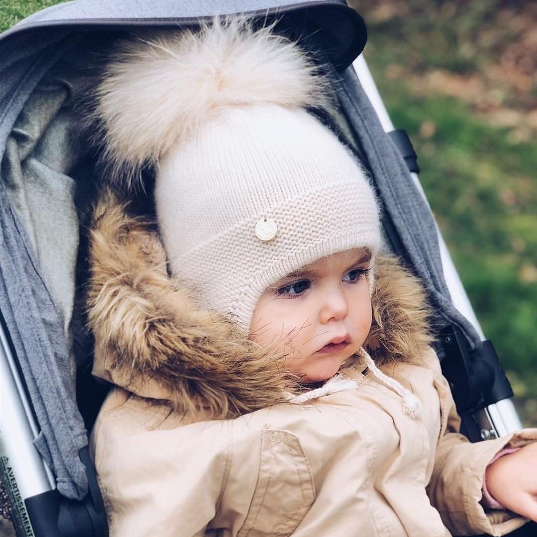 3个月针织1-2新款超仙婴儿帽子