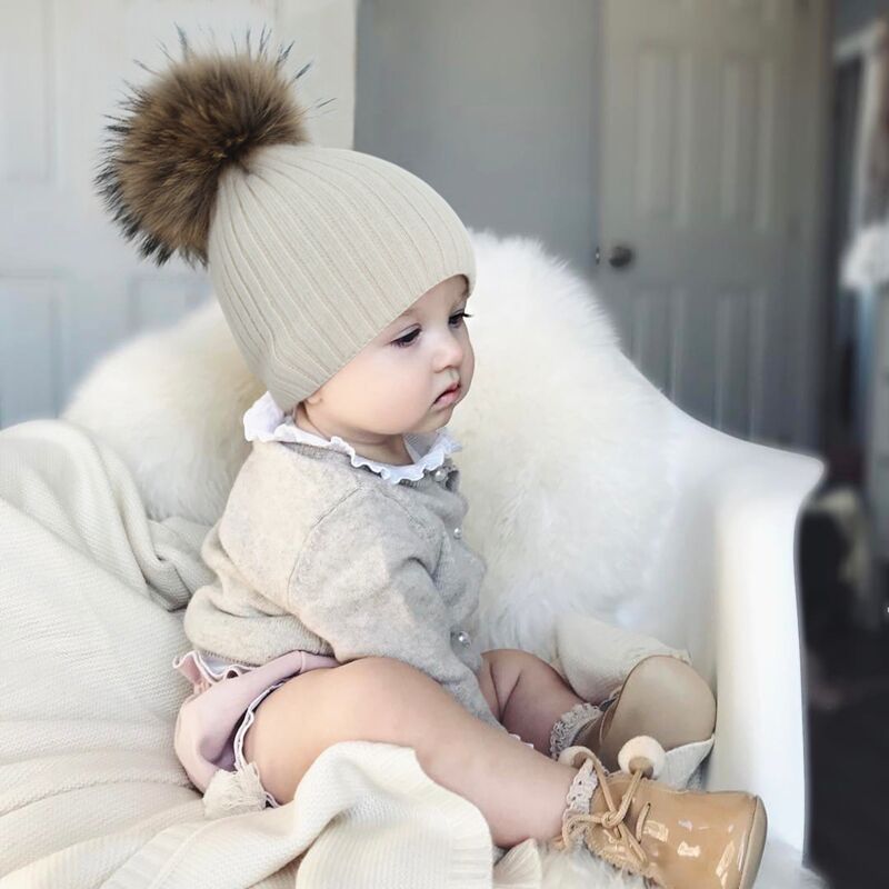 0-1-8岁保暖套头ins兔绒月子帽