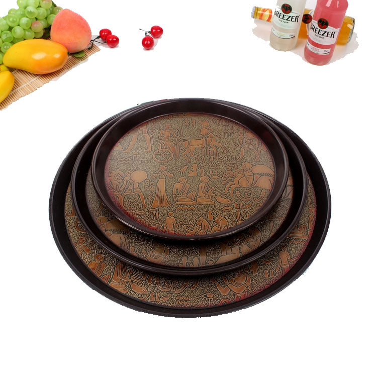 古埃及纹托盘酒店塑料防滑欧式托盘水果方形茶盘餐厅圆形仿皮托盘,餐饮具,餐用托盘,淘宝优惠券,粉丝福利购,淘宝优惠卷