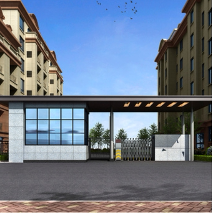 钢结构门楼社区大门门头小区新中式门楼定制别墅牌坊工业园门头