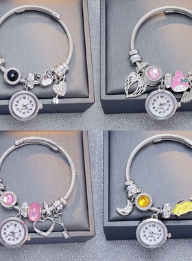 潘家手镯三丽鸥手链时尚表系列开口手环石英表跨境可爱卡通饰品女
