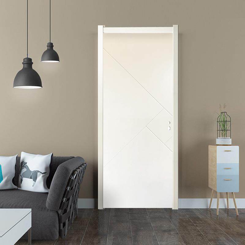 新款直销供应纯白封闭漆木门防盗门 实木复合卧室门室内门隔音推