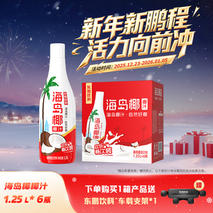 海岛椰椰汁植物蛋白饮料1.25L 过节聚餐喜宴 6瓶大瓶整箱畅饮装