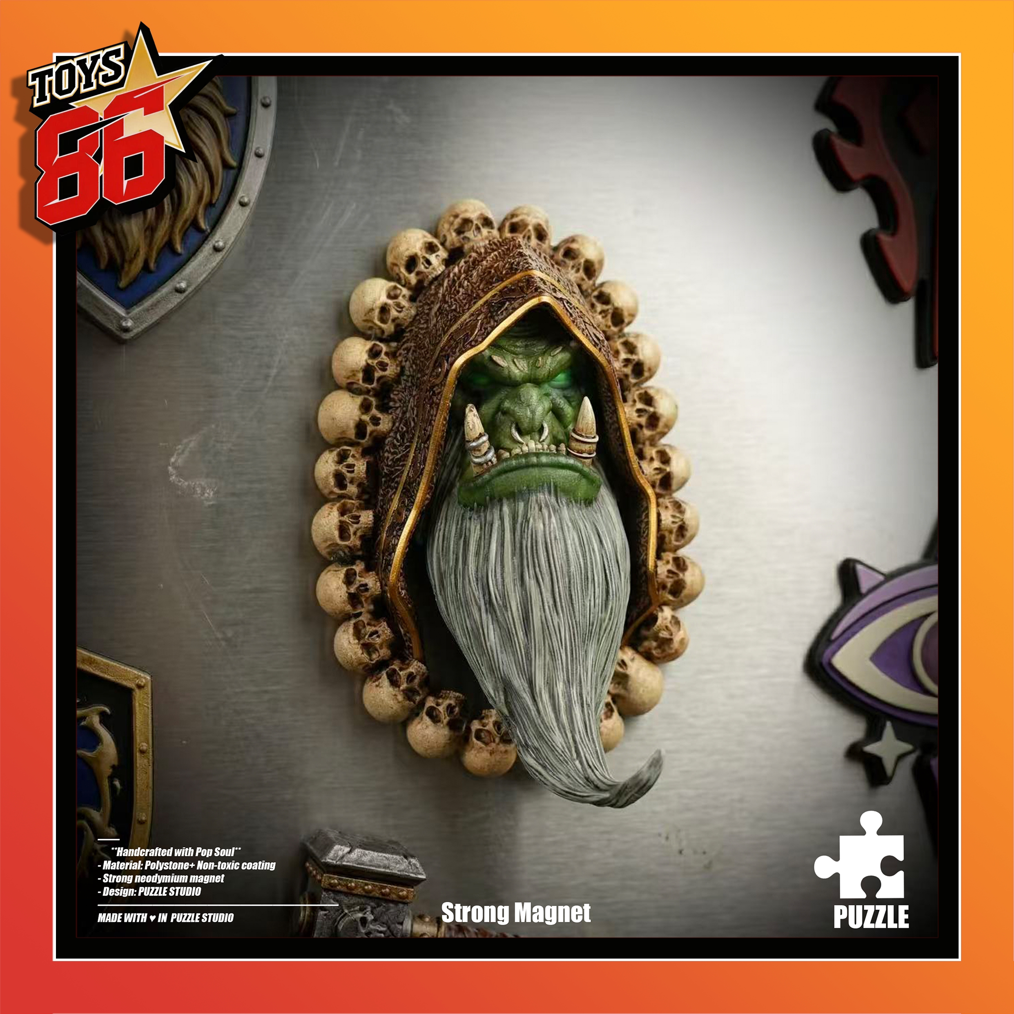 【86TOYS 新品】Puzzle 古尔丹 魔兽世界  磁吸头雕 雕像 手办图片