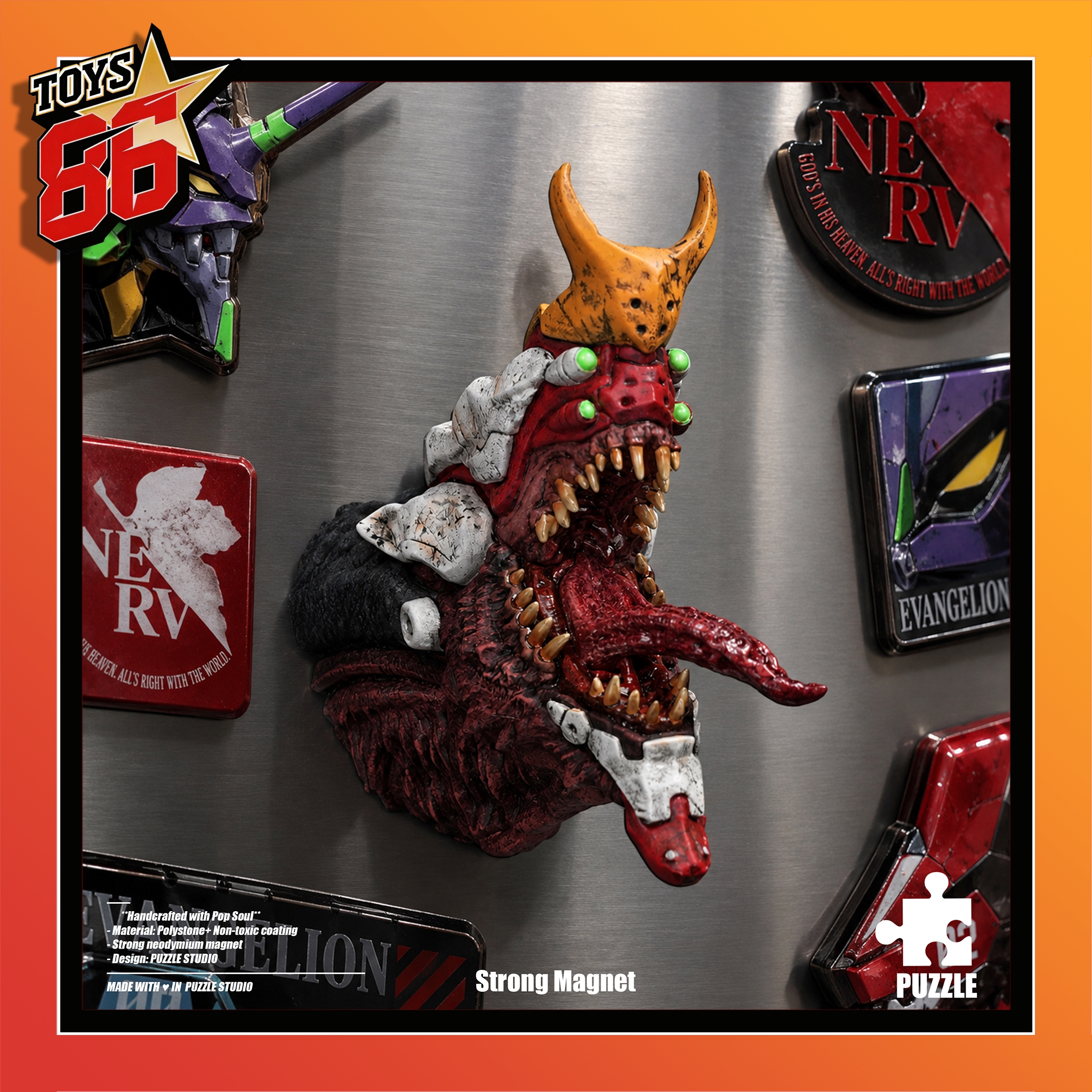 【86toys 定金】PUZZLE 冰箱贴 EVA 暴走二号机 明日香 雕像
