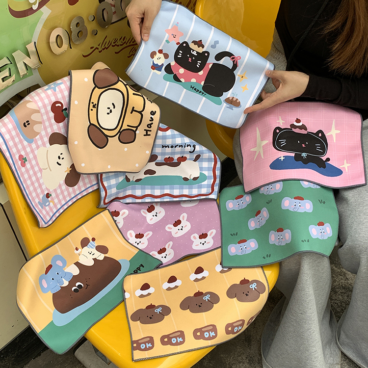 可爱车载多功能吸水布卡通麂皮大号抹布甜美客厅擦车布不掉毛加厚