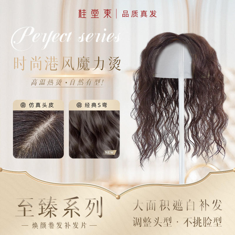 桂堂东卷发片真人发丝