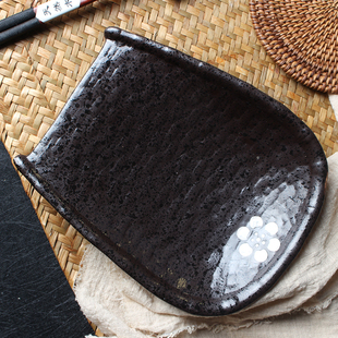 日式干果盘过年用的装瓜子糖坚果的盘子家用创意簸箕竹编式的菜盘