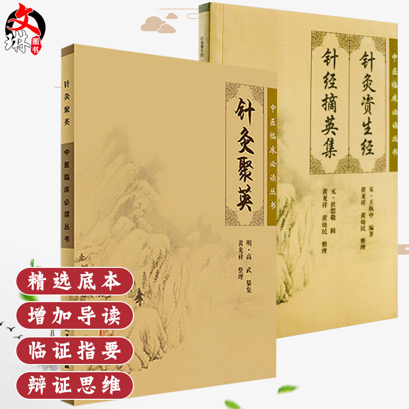 全2册 针灸聚英+针经摘英集 针灸资生经 2本套装 中医临床必读丛书 中医临床各科医生参考书籍 人民卫生出版社