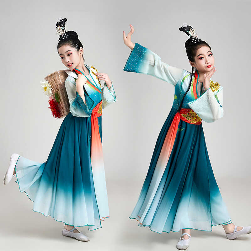 儿童演出服采菊东篱下古典舞蹈