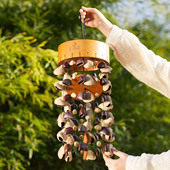 天然果壳风铃挂件音束铃铛治愈挂饰疗愈挂铃送礼礼物客厅院落装 饰