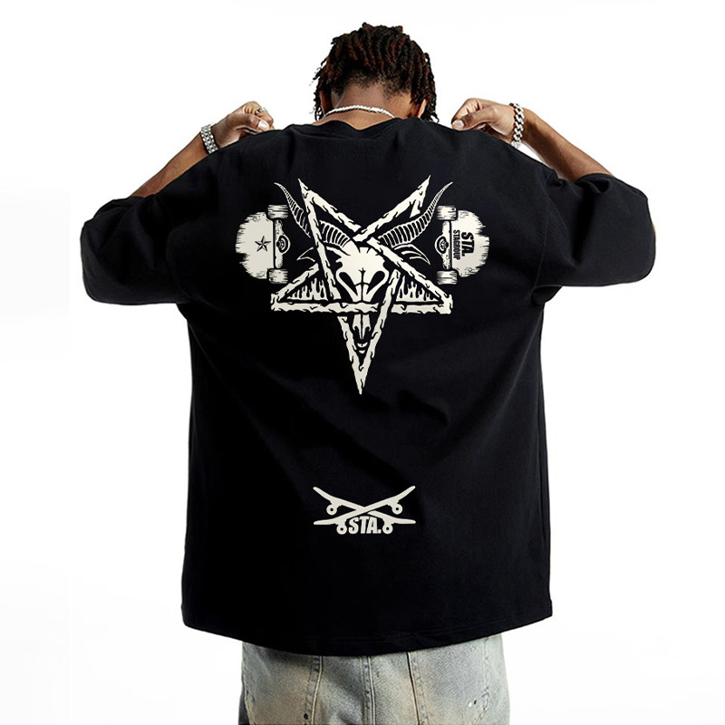 STA美式潮牌字母印花纯棉短袖T恤