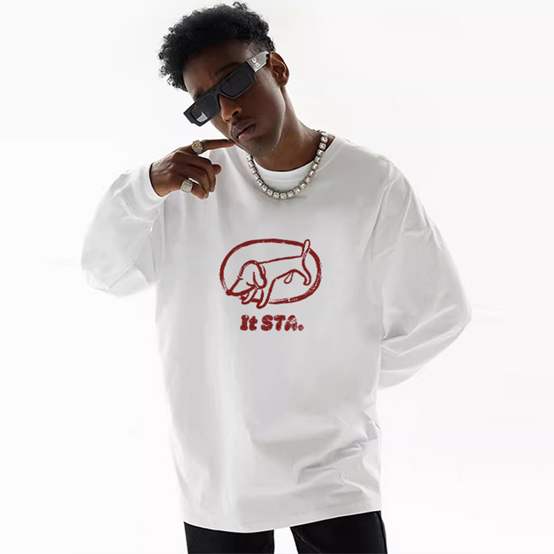 STA秋冬长袖宽松圆领打底衫上衣