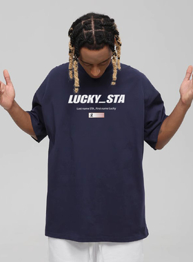 STA基础间隔S排版短袖重磅上衣美式高街潮牌印花T恤夏季男女半袖