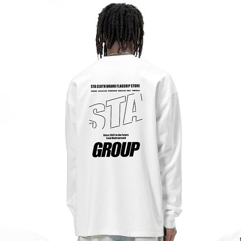STA长袖T恤男女卫衣纯棉打底衫