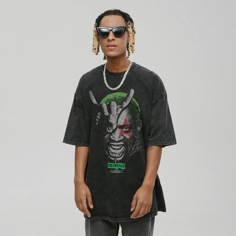 STA美式罗德曼重磅潮男女短袖T恤