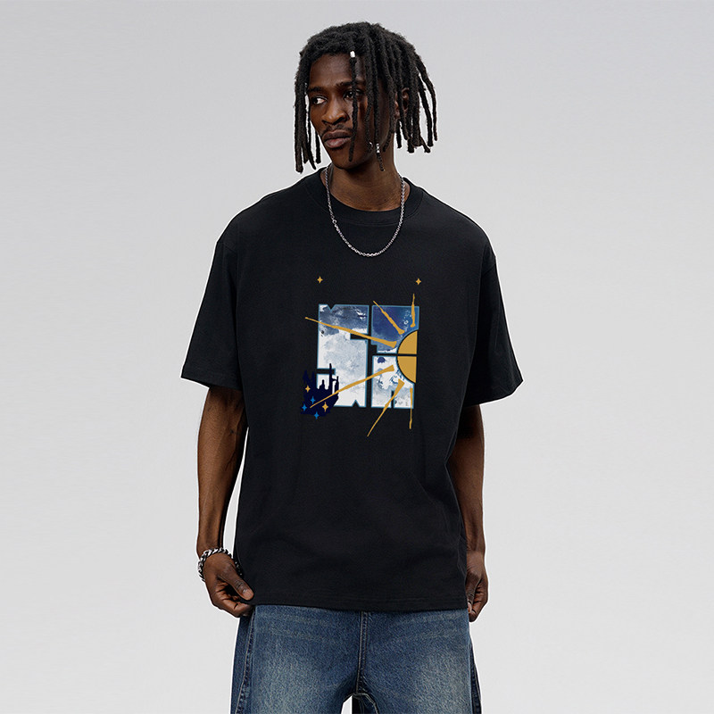 STA美式高街字母印花短袖纯棉T恤