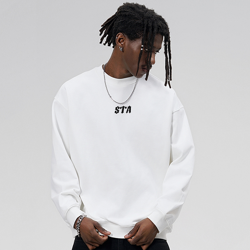 STA小LOGO基础圆领卫衣加绒