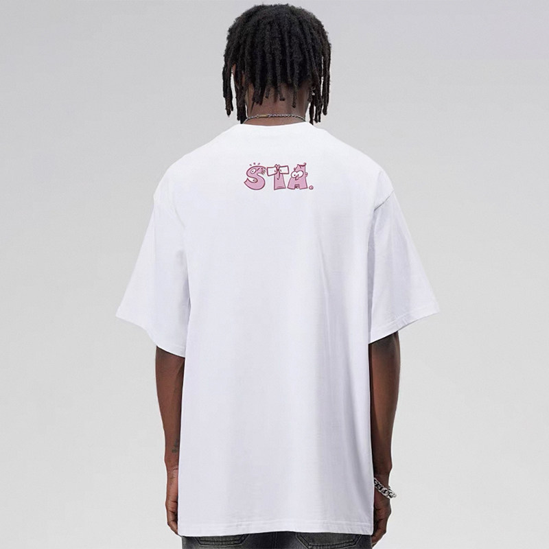 STA迷你卡通字体短袖t恤