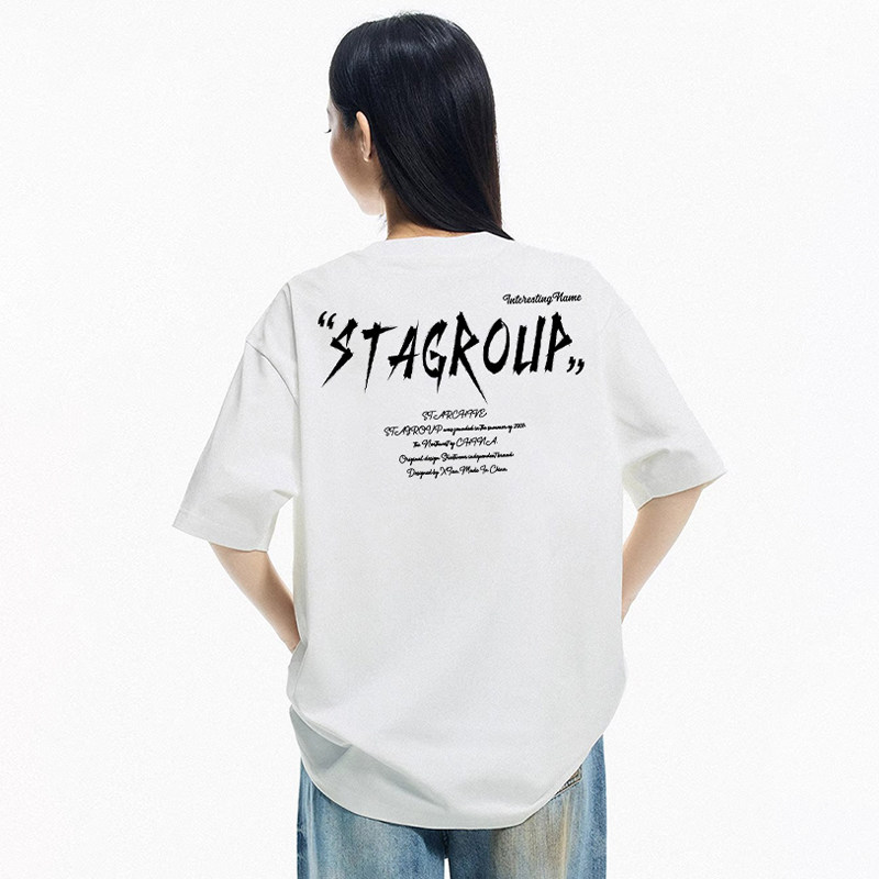 STA国潮牌重磅夏季字母印花T恤