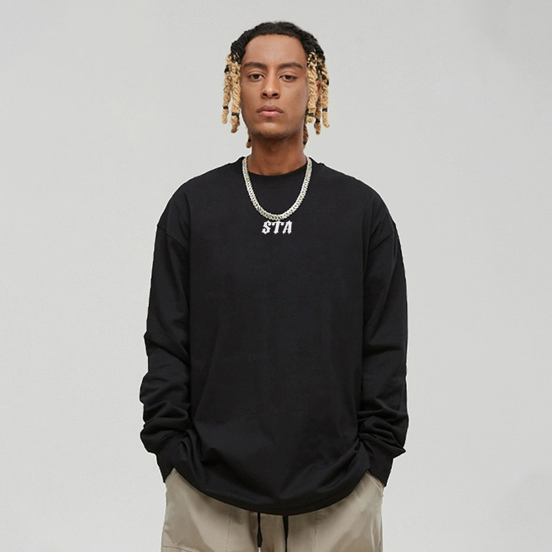 STA美式纯棉长袖男女短袖T恤
