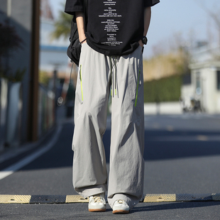 裤 工装 男士 宽松直筒长裤 STA新款 立体剪裁系绳户外休闲裤 潮牌美式