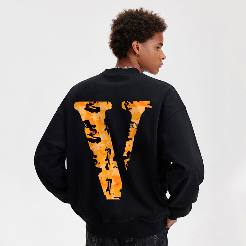 STA迷彩字母系列圆领无帽卫衣