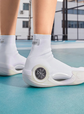 中国李宁24新款Glare联名WOW9女子一体减震回弹篮球文化鞋ABCS074