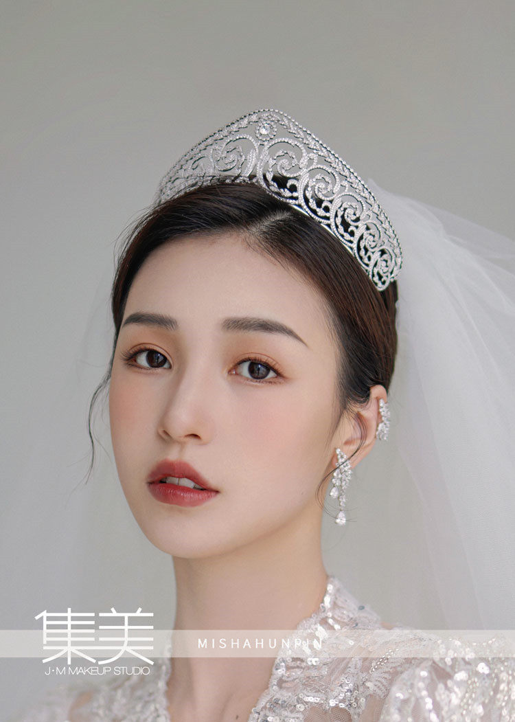 2021新款锆石皇冠复古奢华大气女王欧美高端新娘结婚婚纱合金发饰
