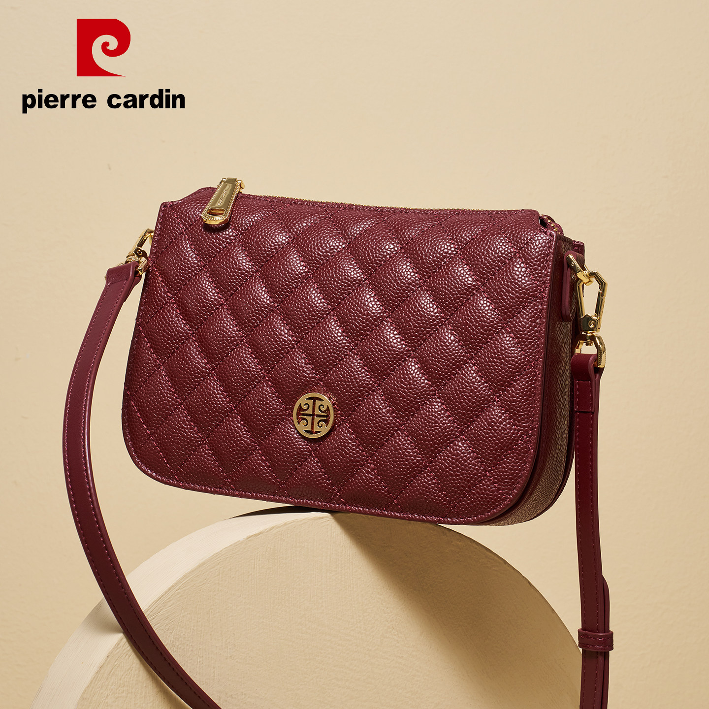 皮尔卡丹菱格小方包2026新款女包休闲通勤小香风马鞍包单肩斜挎包,箱包皮具/热销女包/男包,小方包,淘宝优惠券,粉丝福利购,淘宝优惠卷