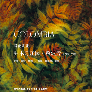 咖啡豆下单烘焙 粉波旁 水洗 WASHED 哥伦比亚Colombia独木舟庄园
