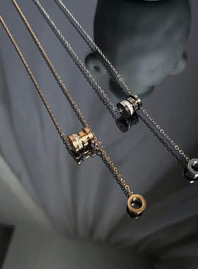 玫瑰金小众小蛮腰项链女款不掉色