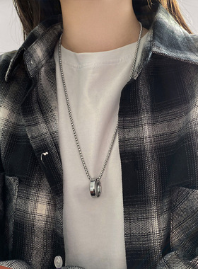 钛钢ins潮风毛衣链王一博同款