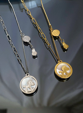 马上有钱钛钢不掉色项链设计感金