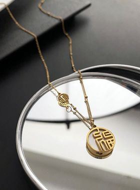 「福字系列」福字钛钢项链